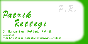 patrik rettegi business card